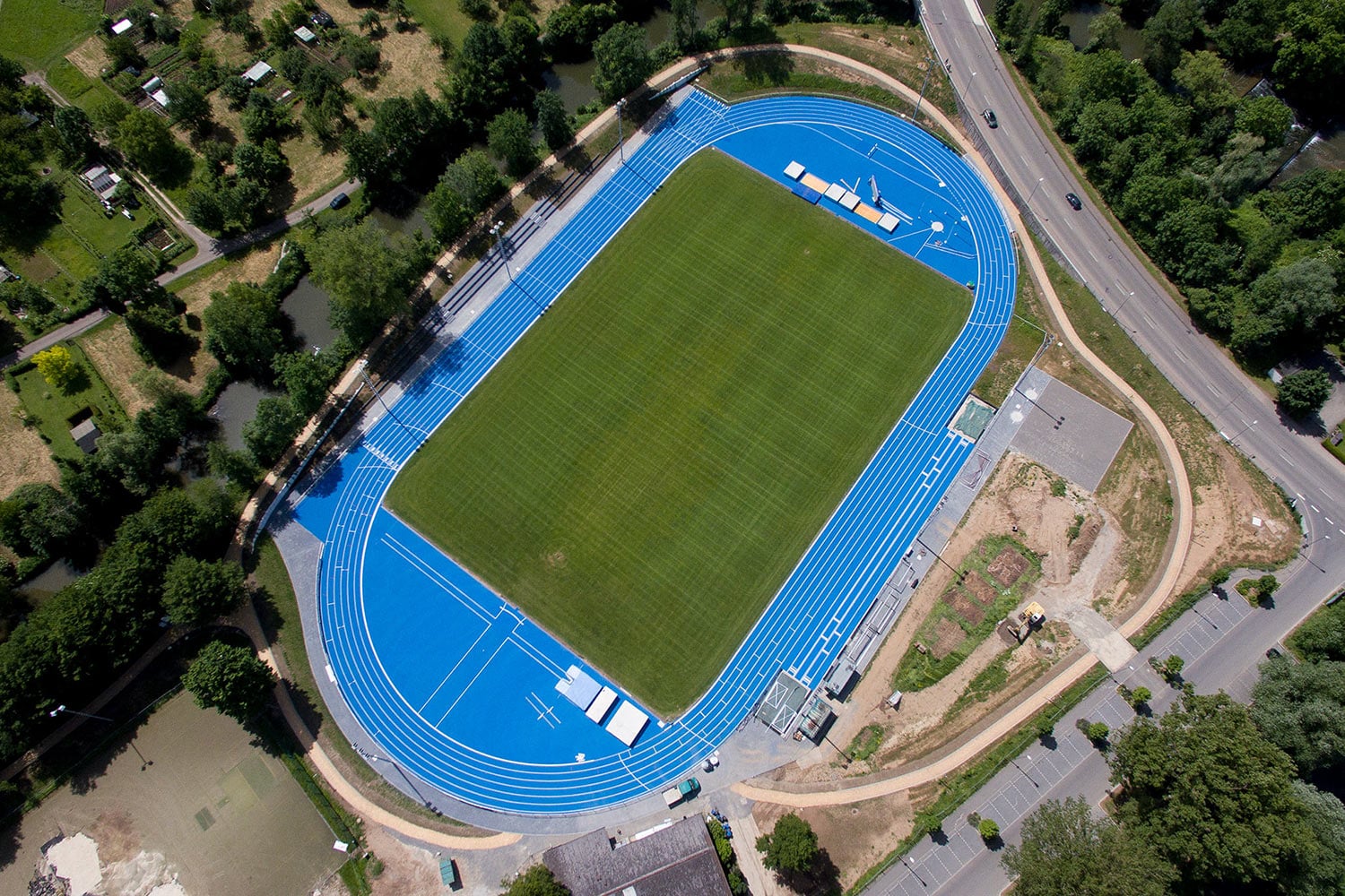 Das neue Stadion im Sportpark Rems in Schorndorf.