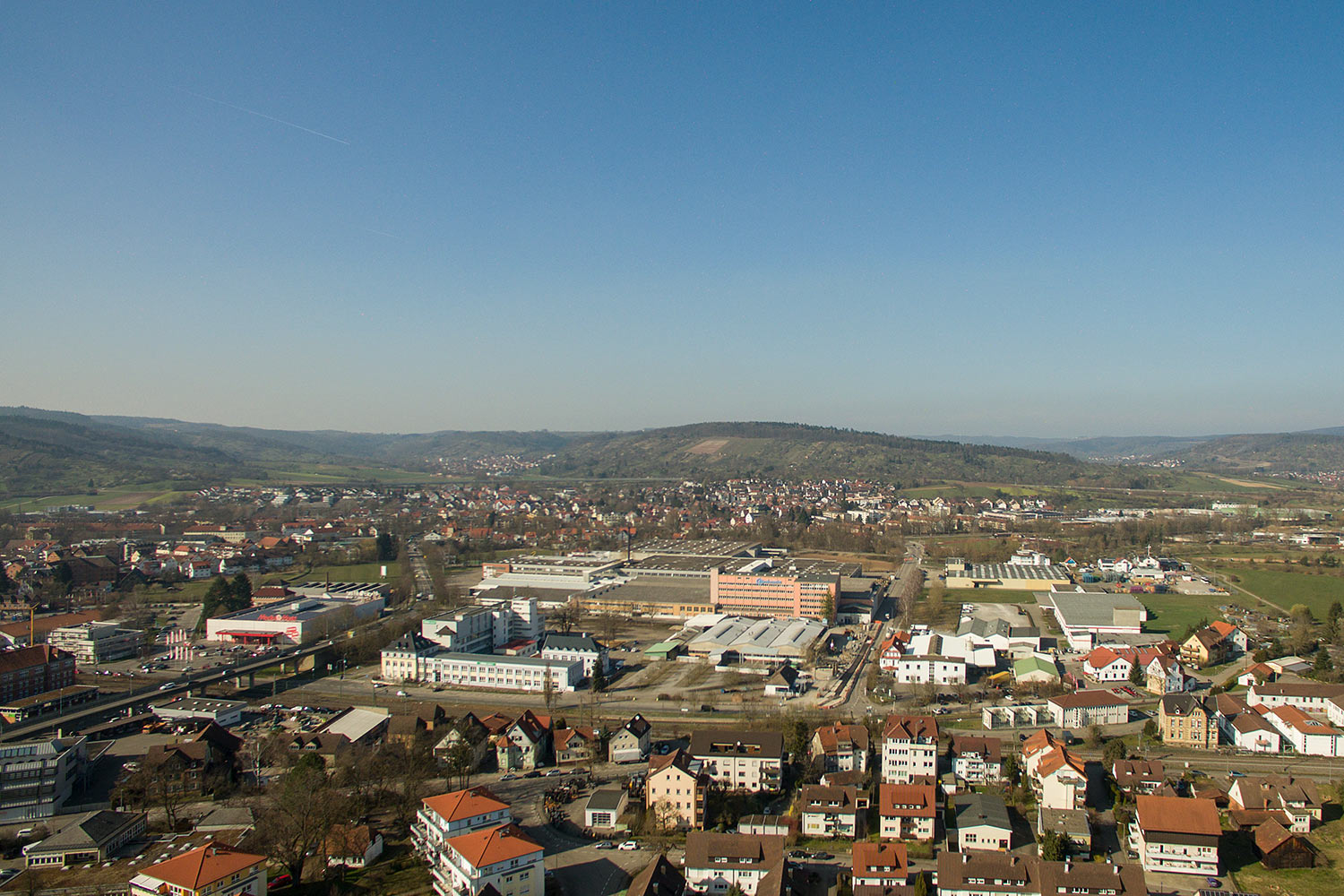Blick über Schorndorf und das ehemalige Bauknecht-Areal.